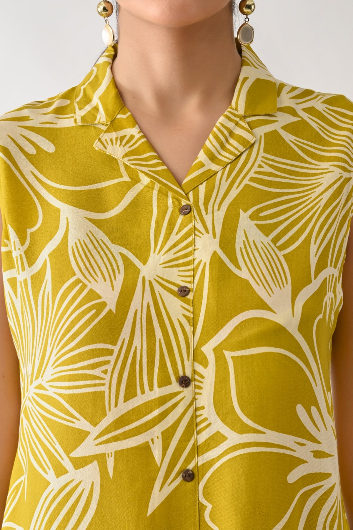 Yellow Printed Kurta 2 Pcs Set