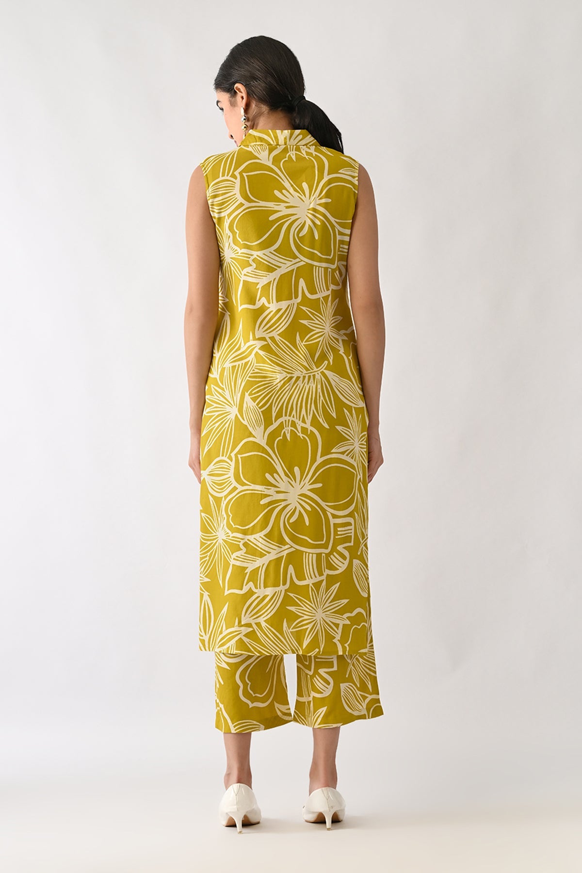 Yellow Printed Kurta 2 Pcs Set