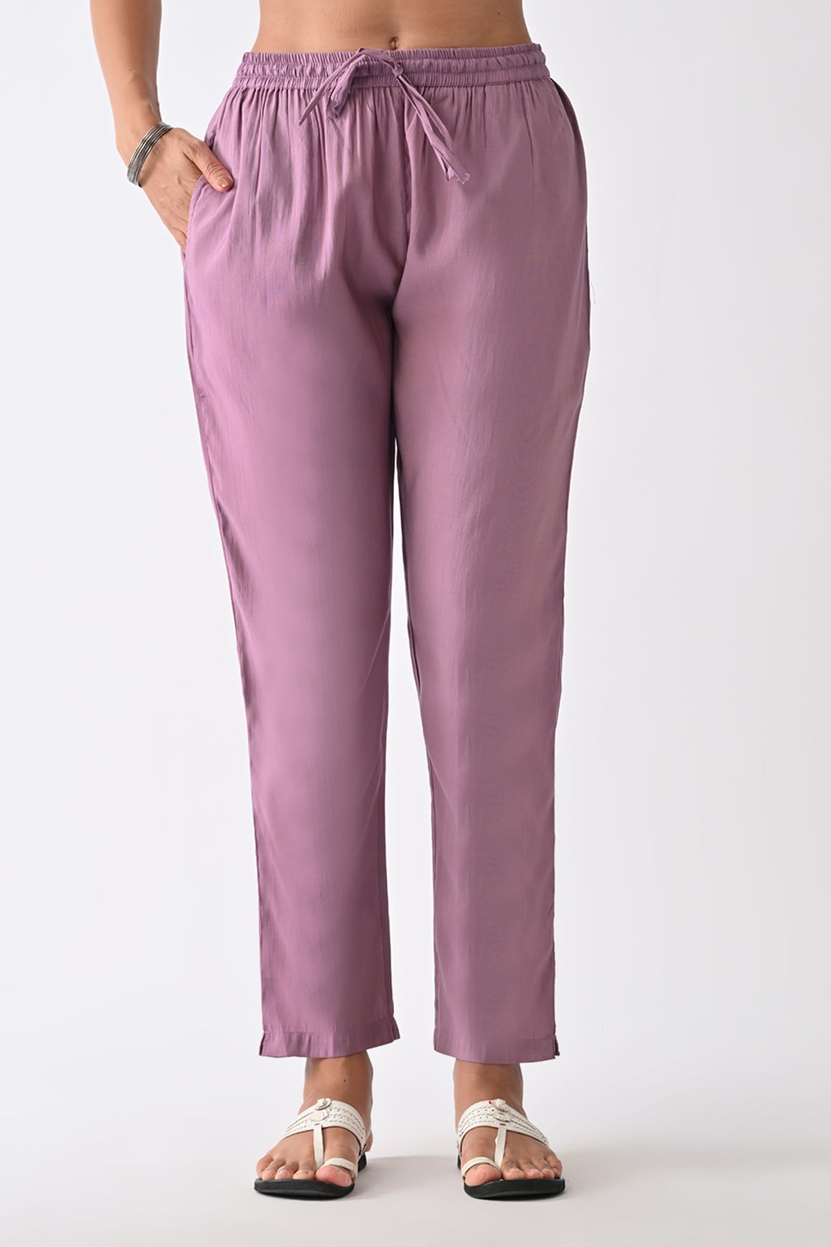Purple Printed Kurta 3 Pcs Set