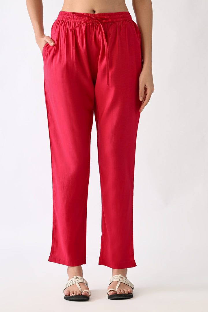 Pink Printed Kurta Set(3 Piece)