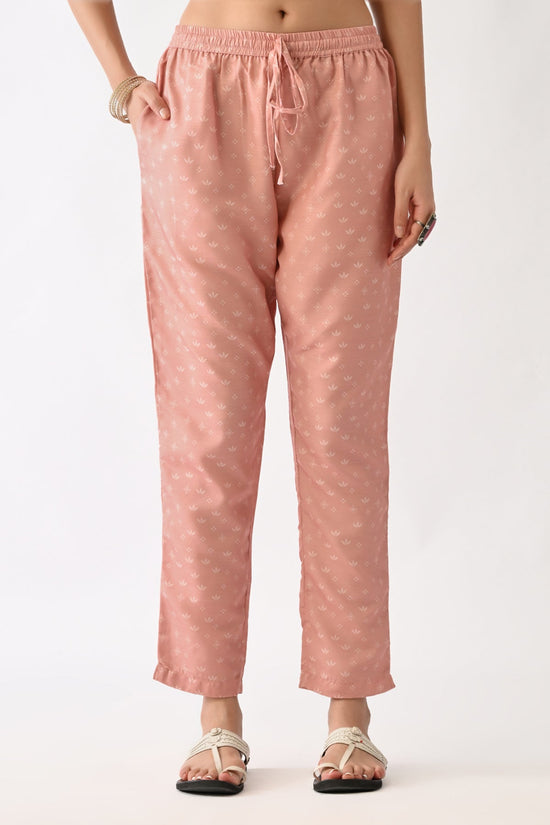 Baby Pink Printed Kurta Set(3 Piece)