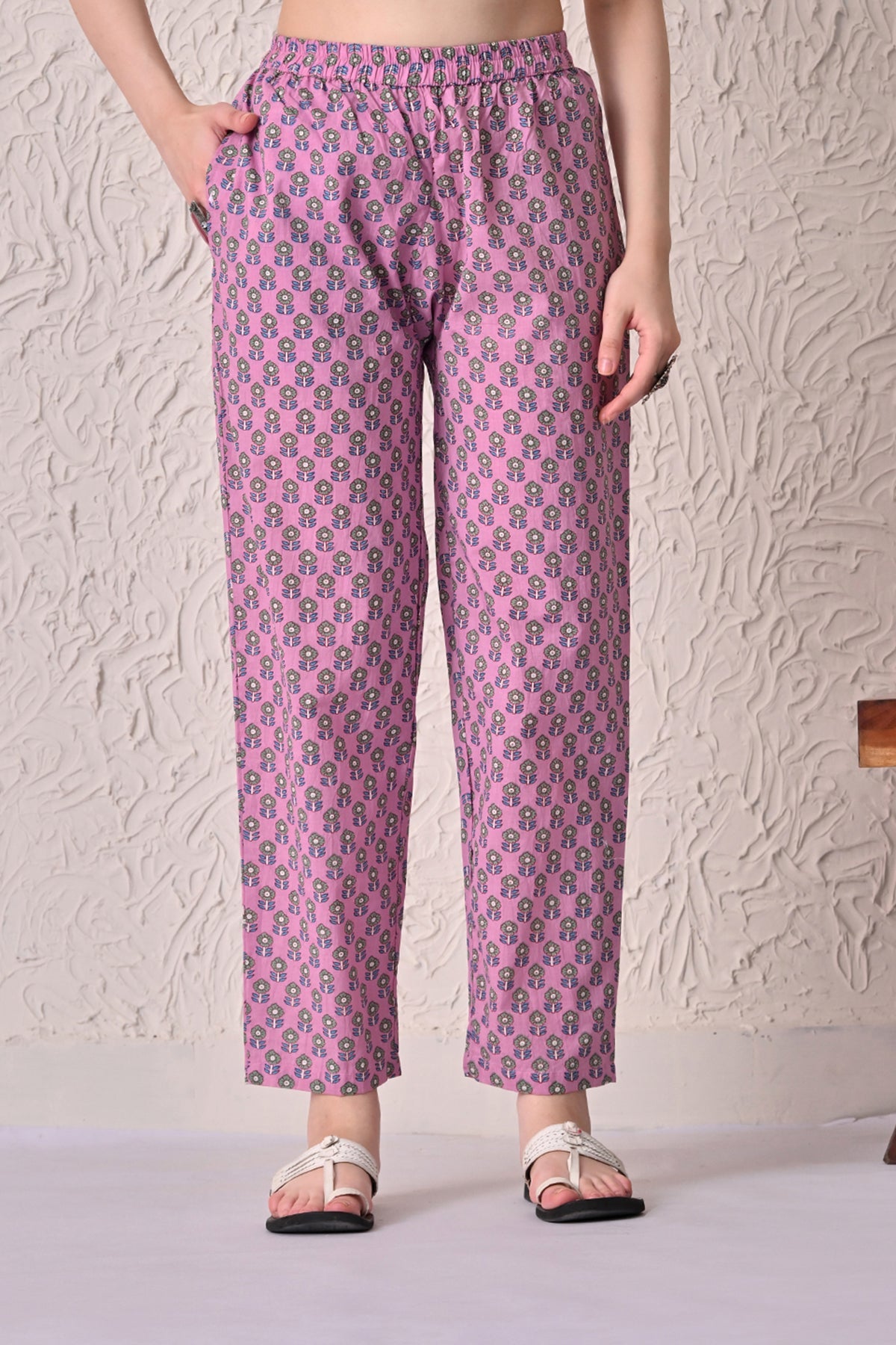Pink Printed Kurta 2 Pcs Set