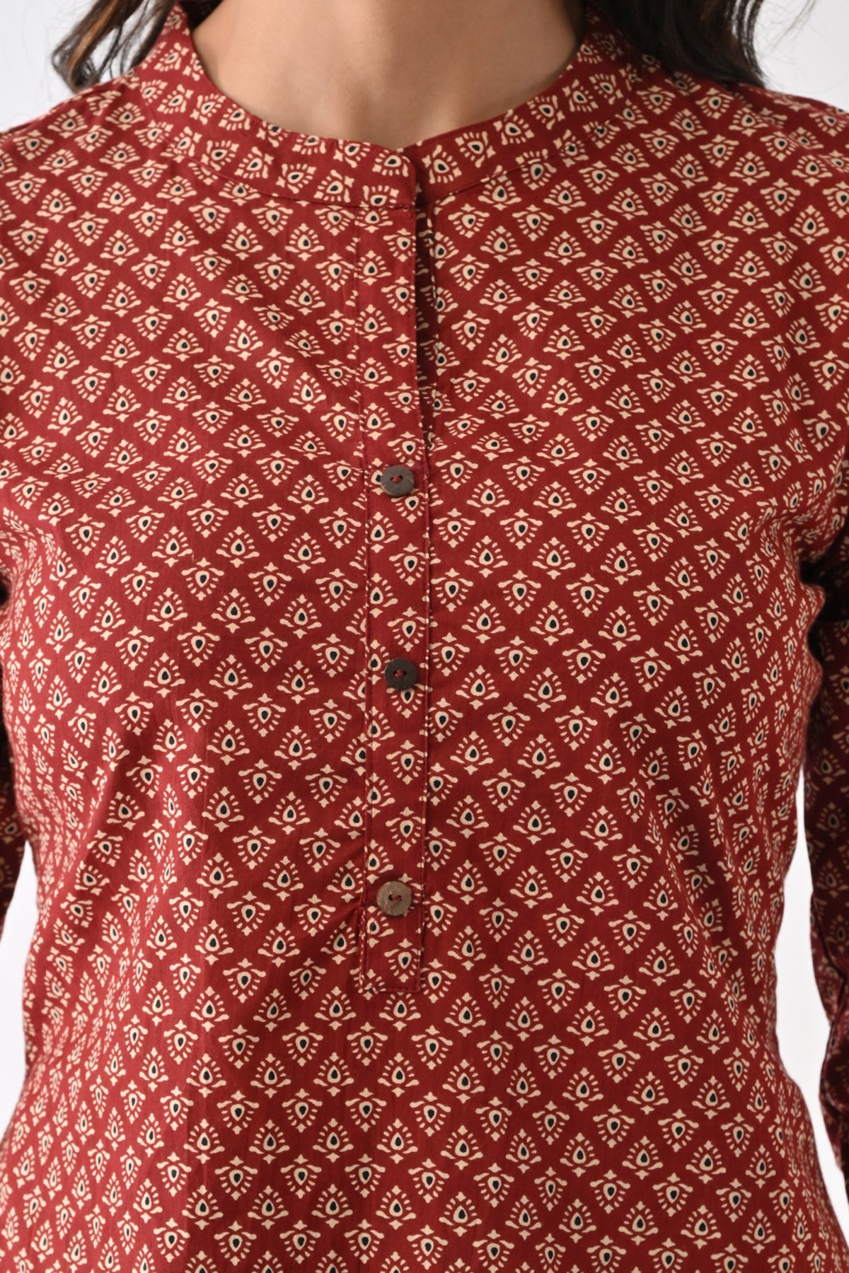 Rust Printed Kurta