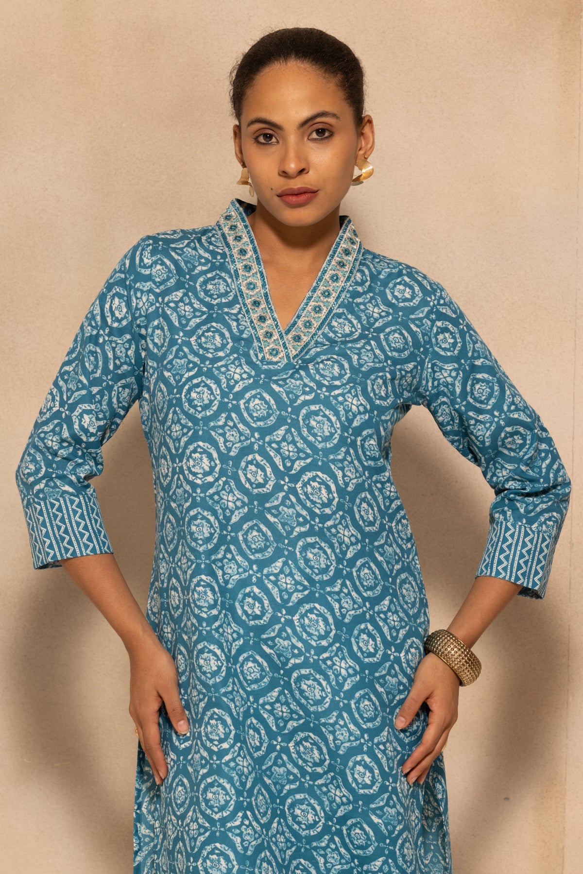 Blue Printed Kurta