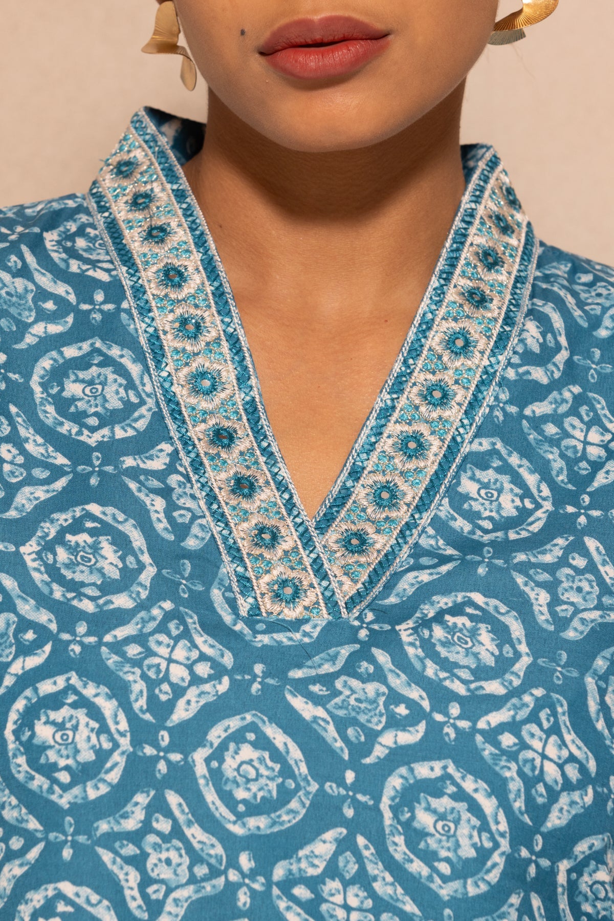 Blue Printed Kurta