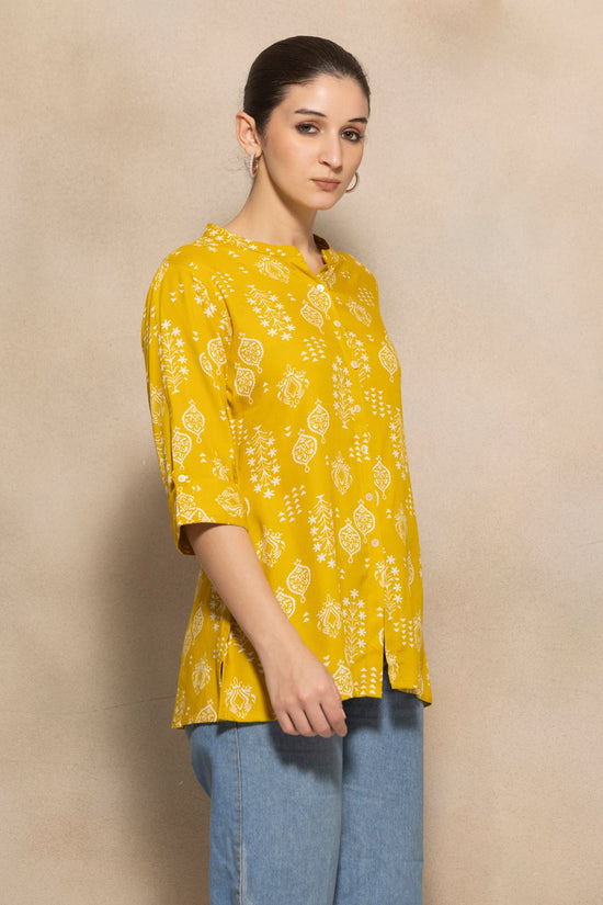 Yellow Printed Top