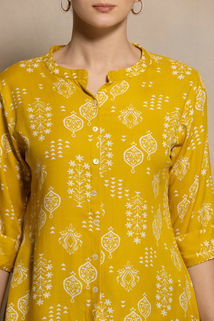 Yellow Printed Top