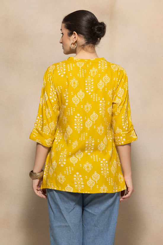 Yellow Printed Top