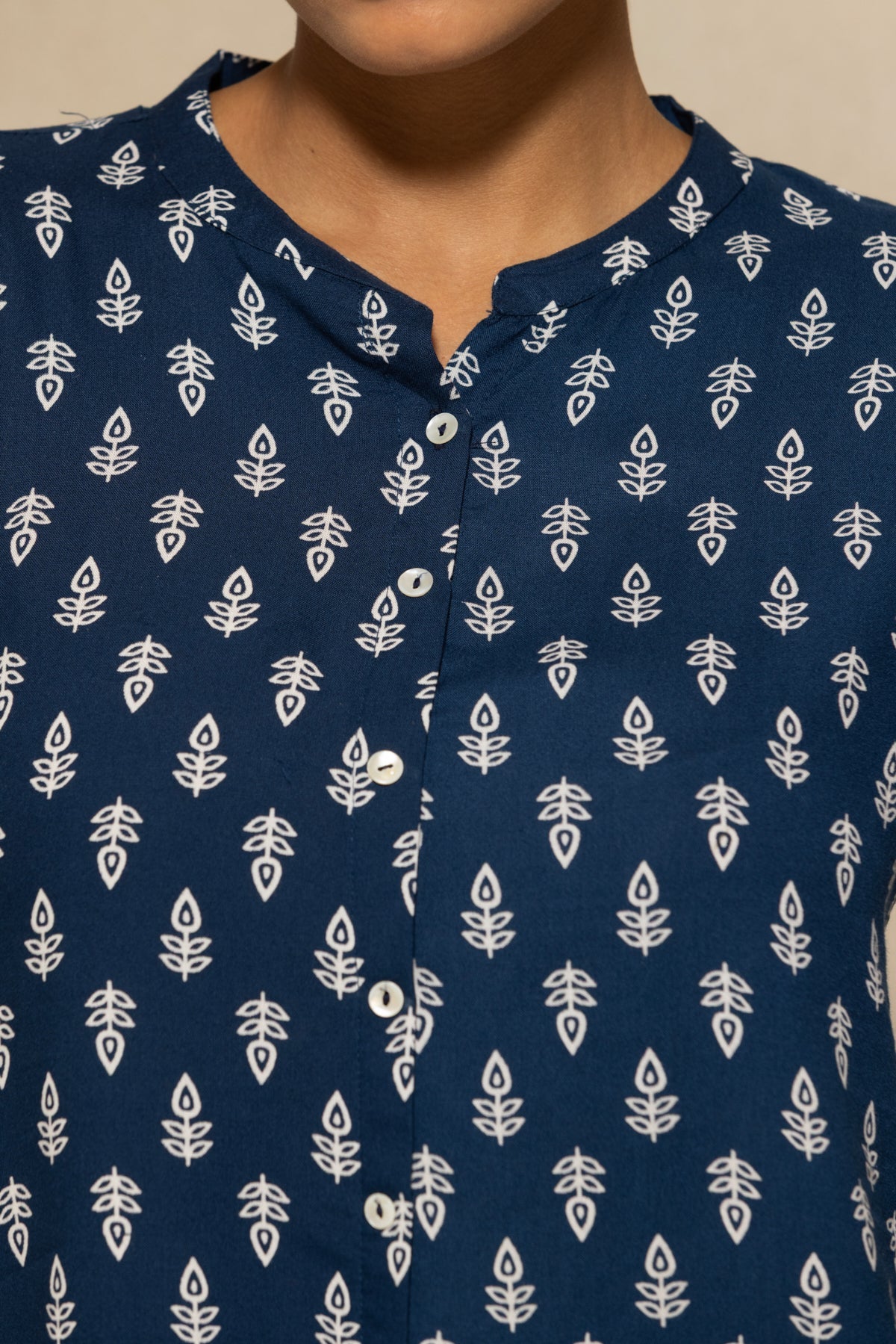 Blue Printed Top