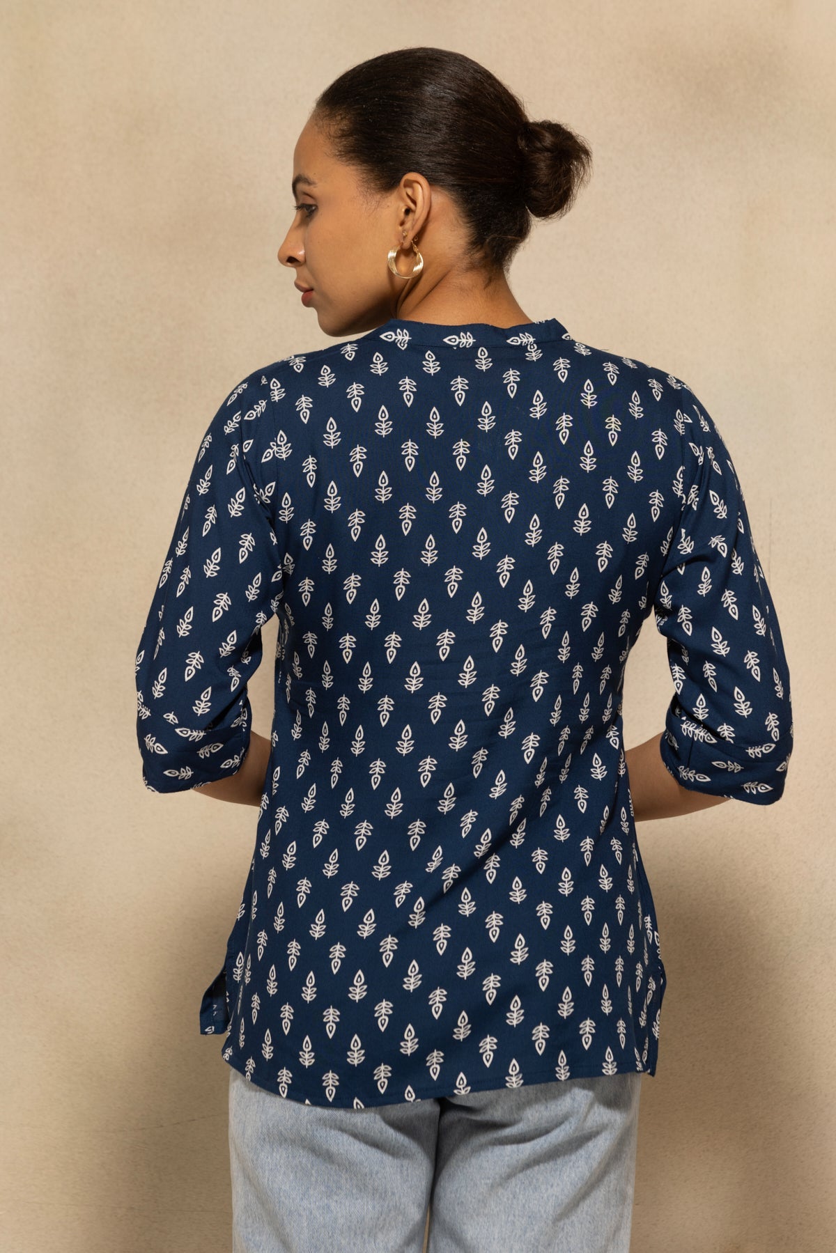 Blue Printed Top