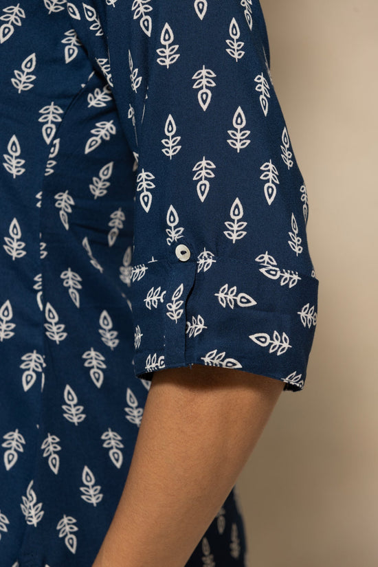 Blue Printed Top
