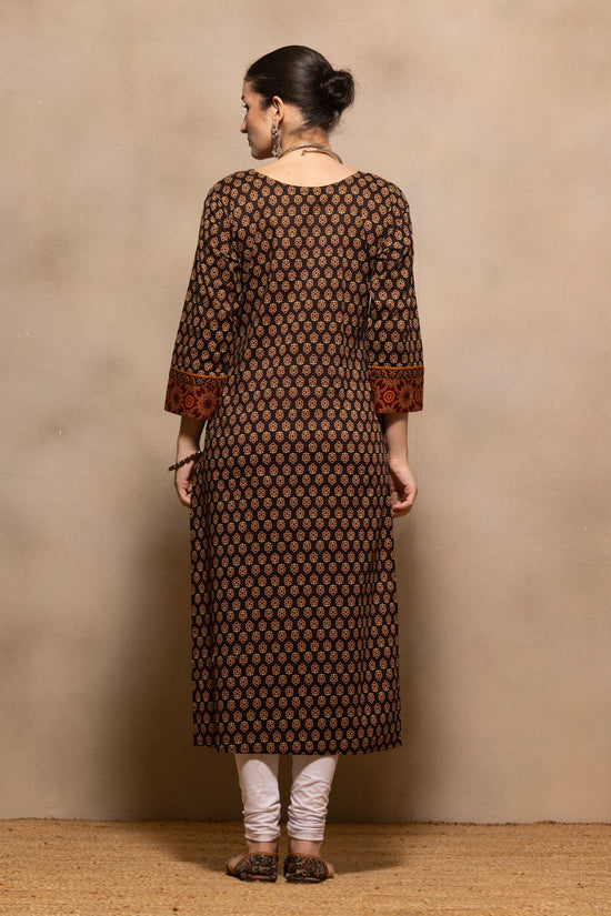 Brown Printed Kurta