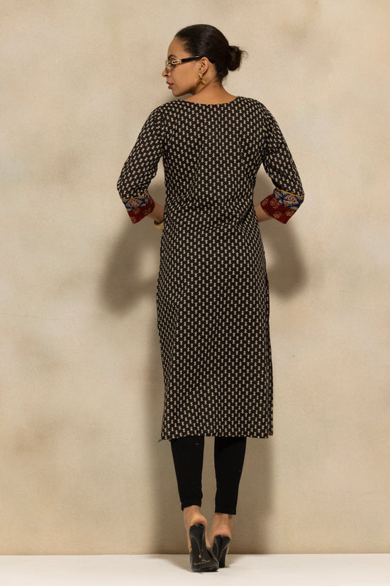 Black Printed Kurta