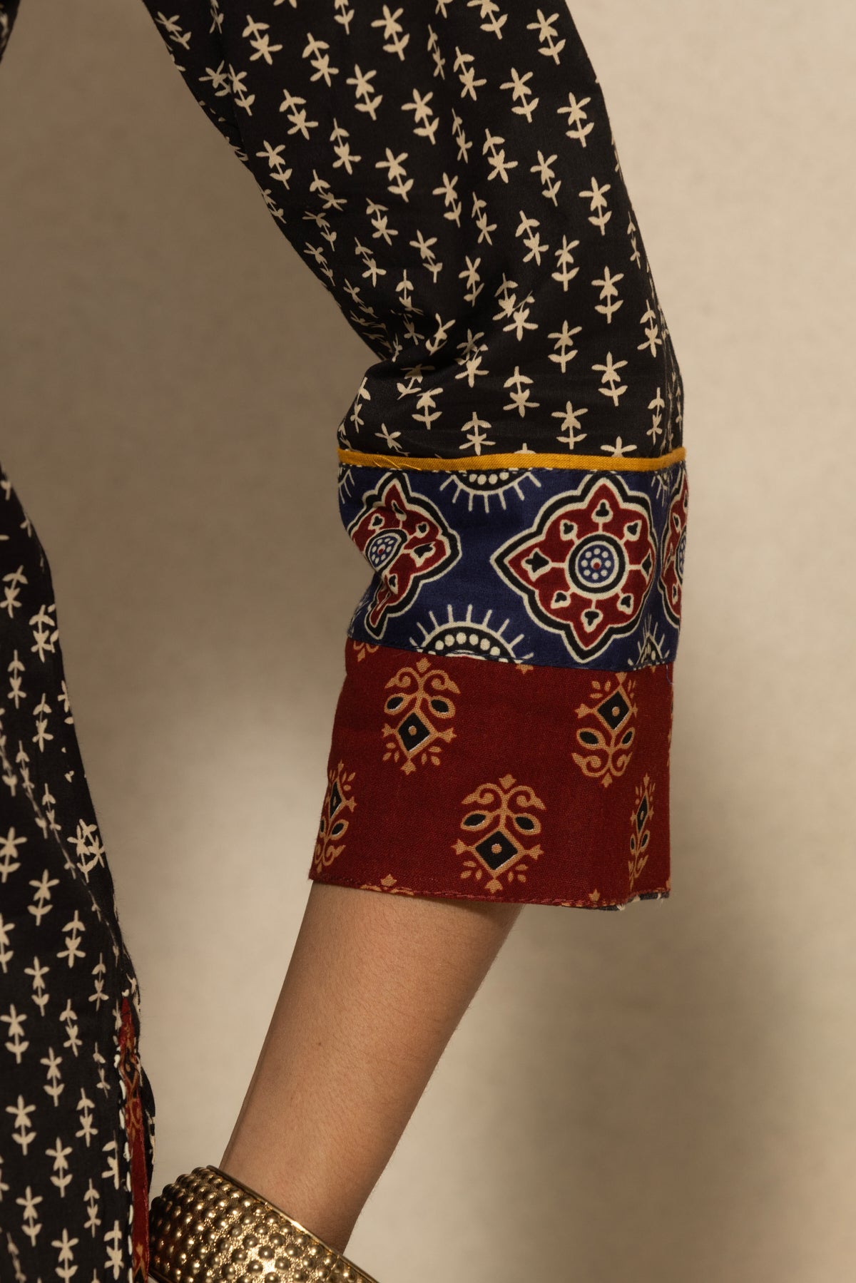 Black Printed Kurta