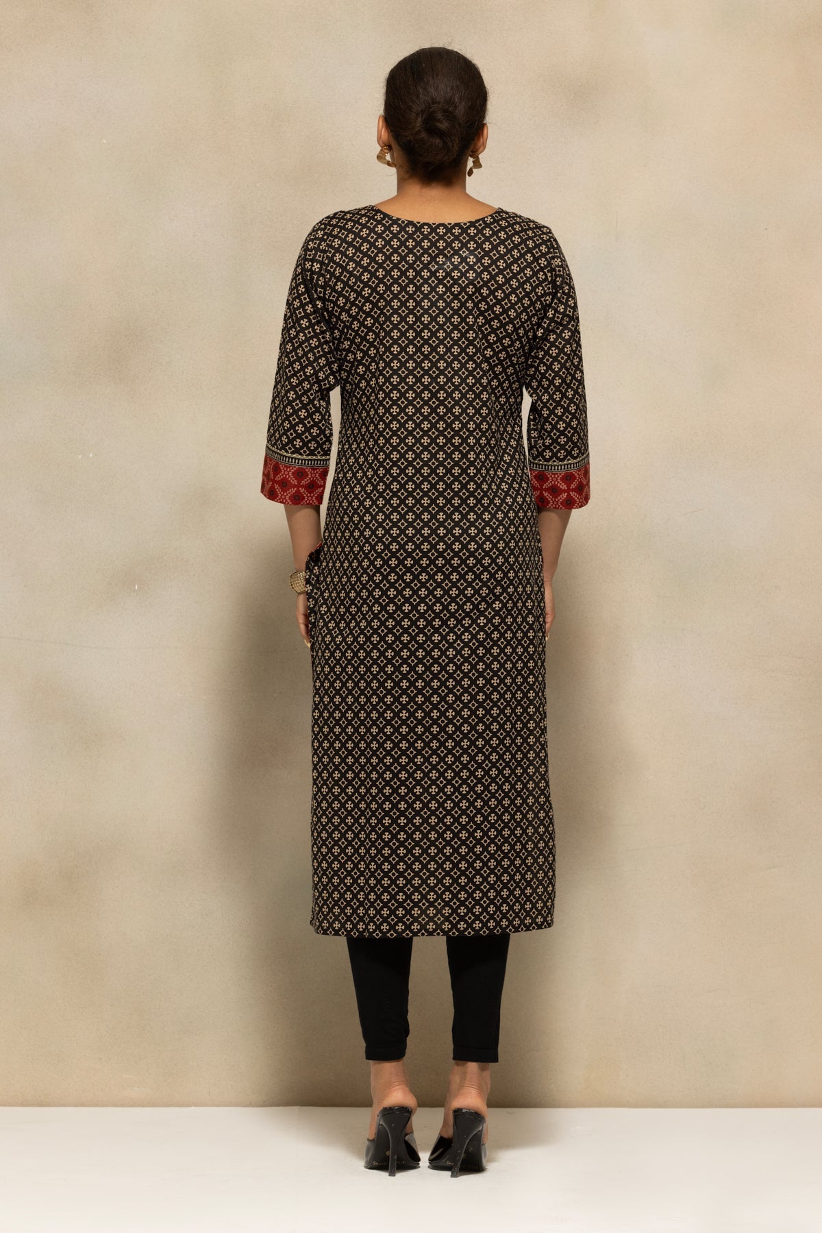 Black Printed Kurta