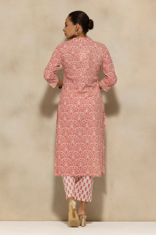 Pink Printed Kurta 2 Pcs Set