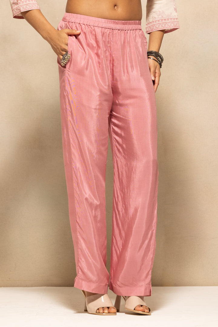 Pink Printed Kurta 3 Pcs Set
