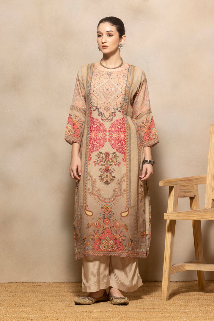 Multi Printed Kurta 3 Pcs Set