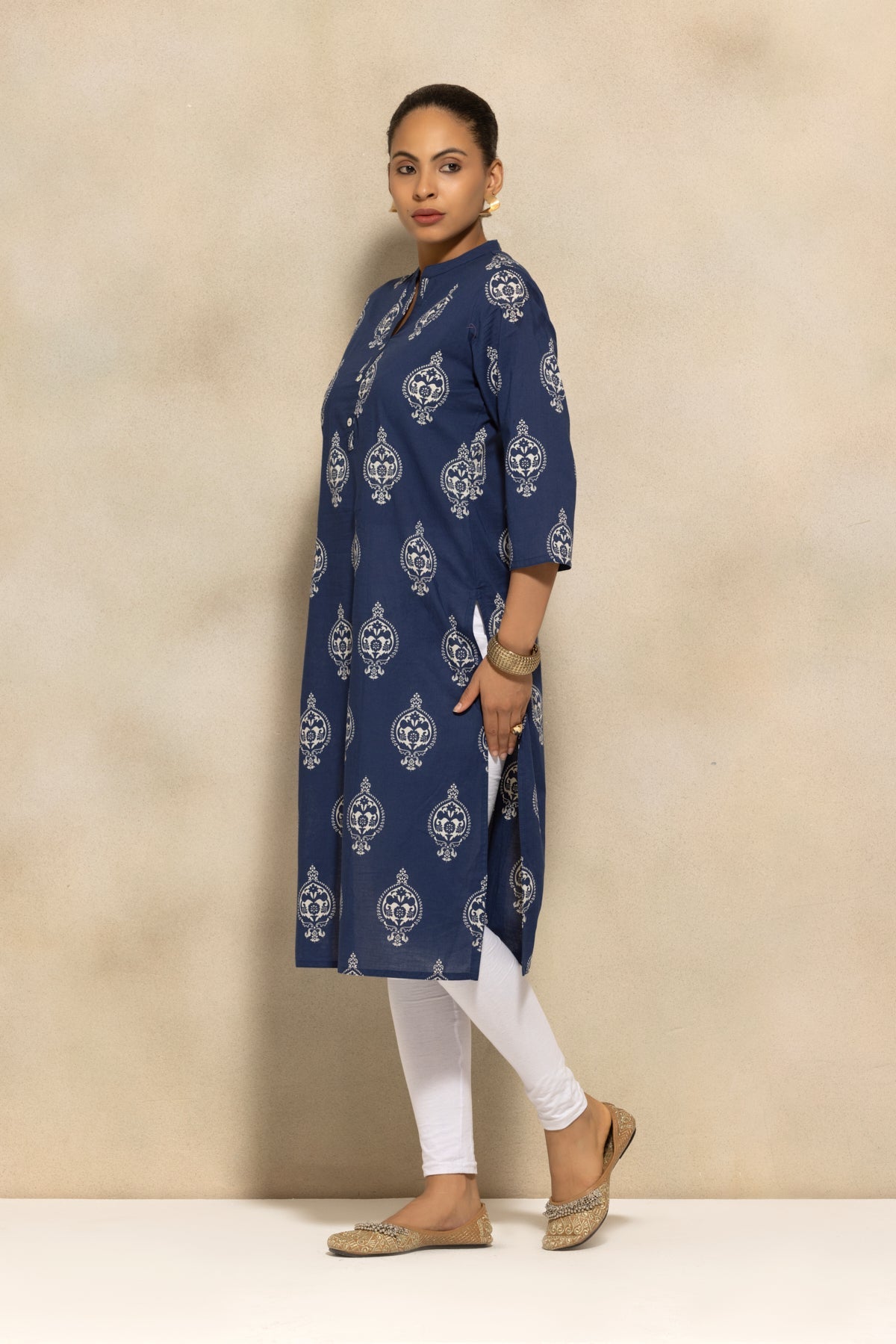 Blue Printed Kurta