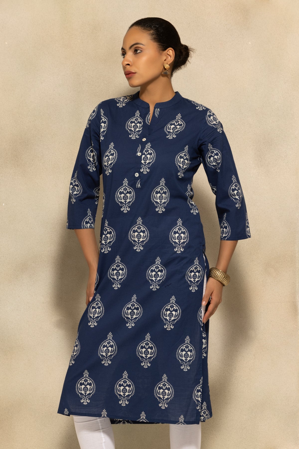 Blue Printed Kurta