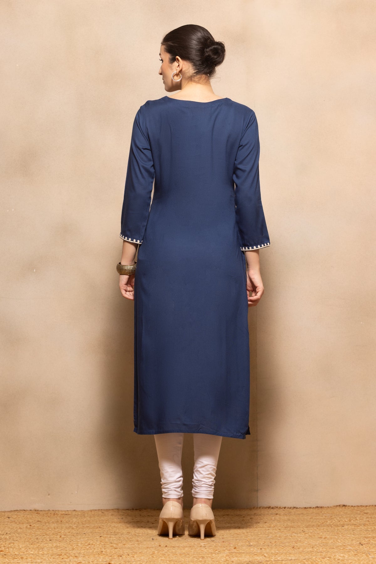 Blue Embroidered Kurta