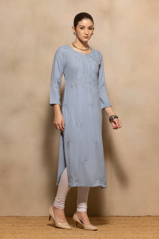 Blue Embroidered Kurta