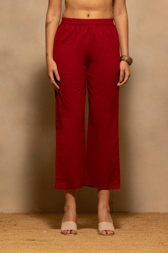 Maroon Printed Kurta 3 Pcs Set