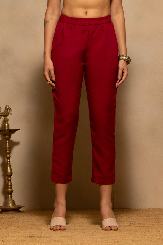 Maroon Printed Kurta 3 Pcs Set