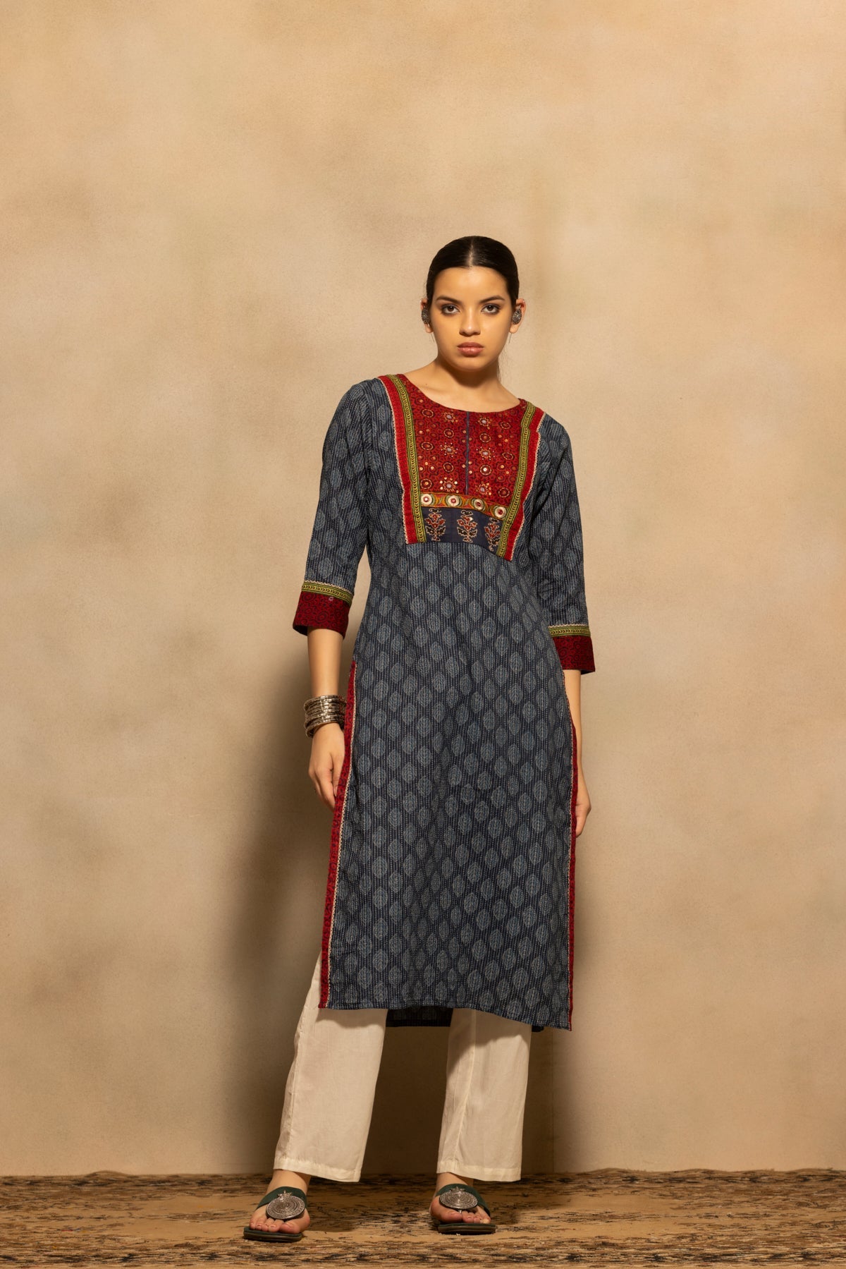Blue Printed Kurta