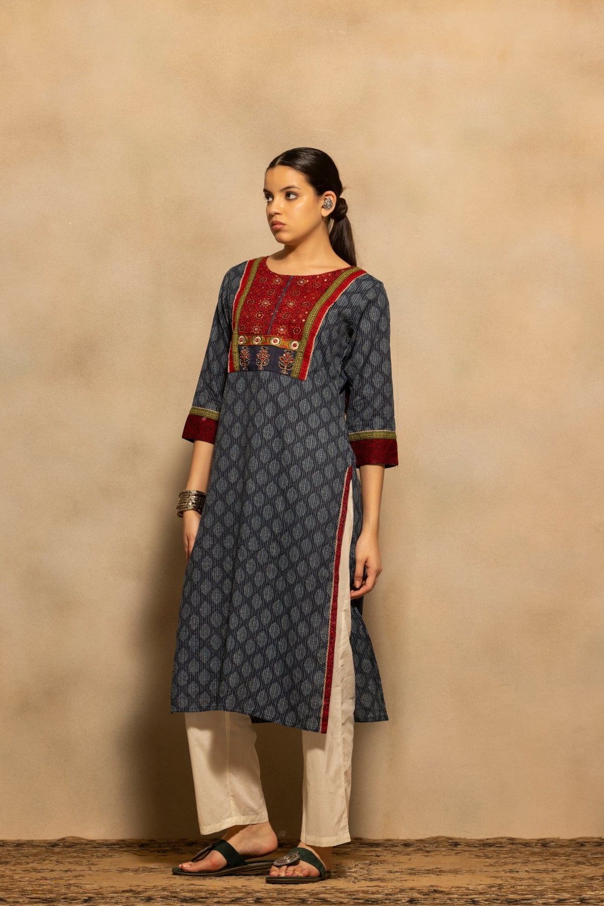 Blue Printed Kurta
