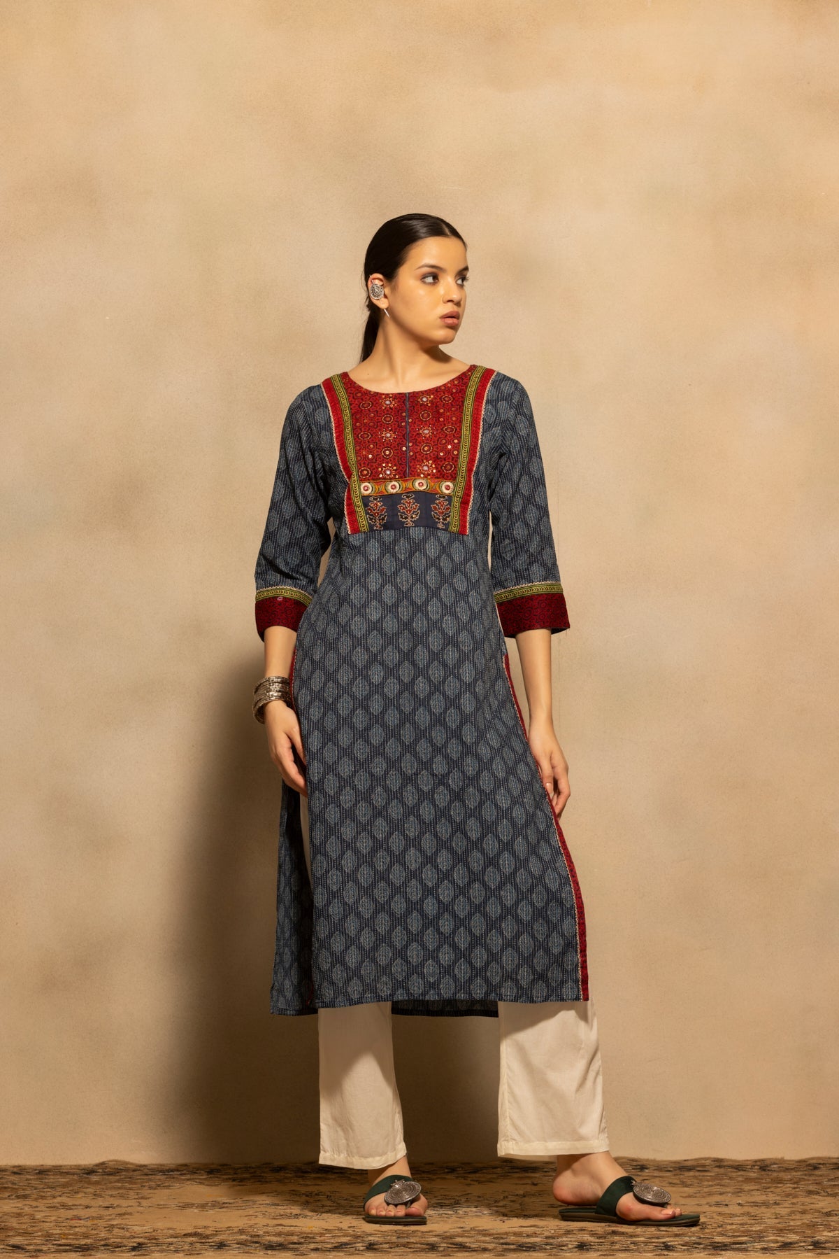 Blue Printed Kurta
