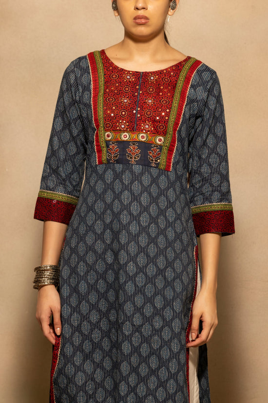 Blue Printed Kurta