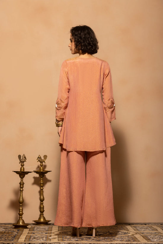 Pink A-line Self-Design Co-Ord Set