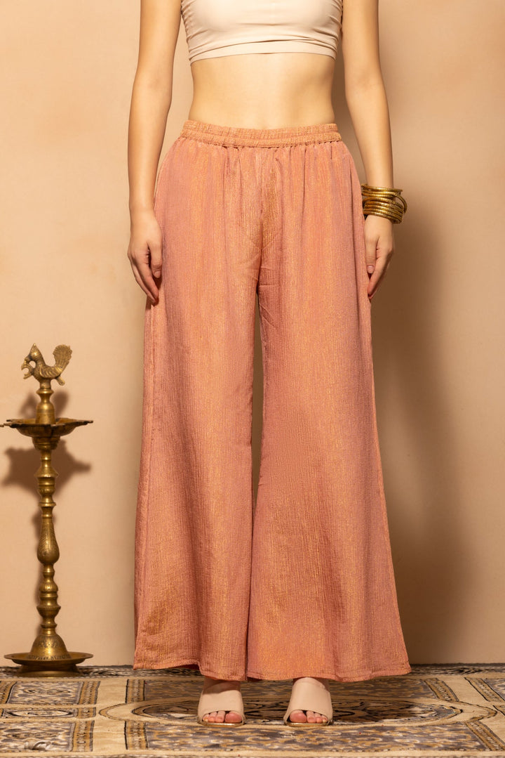 Pink A-line Self-Design Co-Ord Set