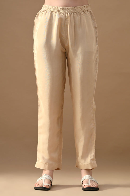 Beige Stone Embellished Kurta 3 Pcs Set