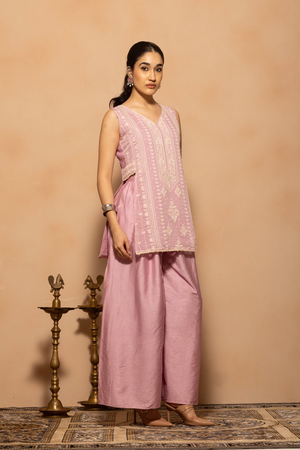 Purple Embroidered Co-Ord Set