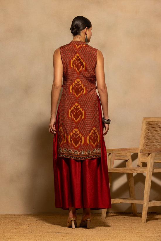 Rust Printed Kurta 2 Pcs Set