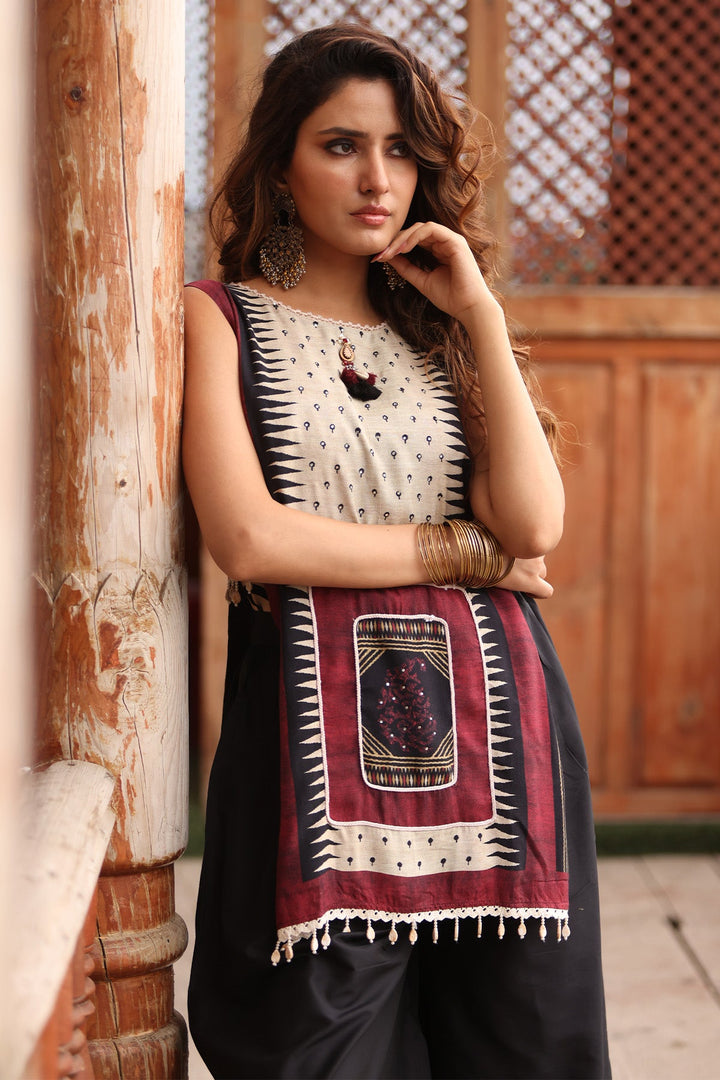 Multi Abstract Printed Kurta 2 Pcs Set
