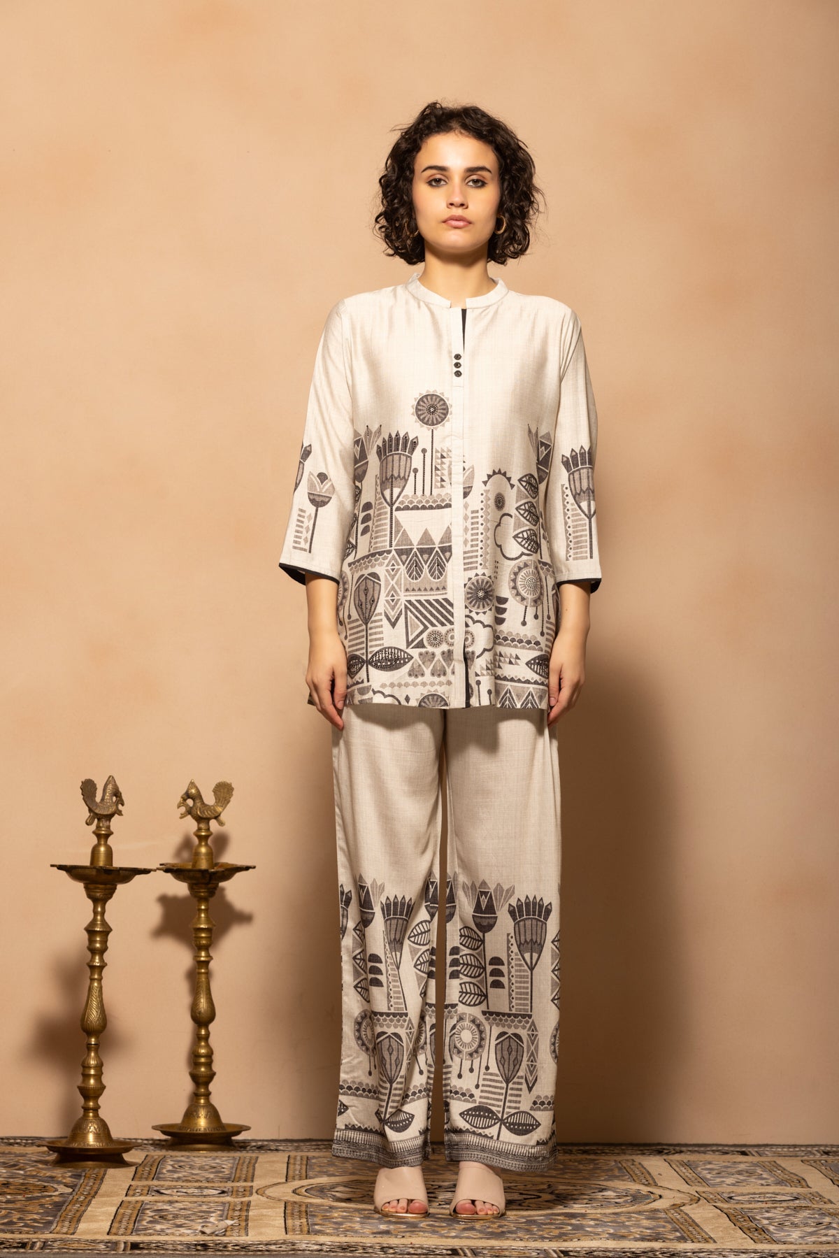 Grey Printed Co-Ord Set