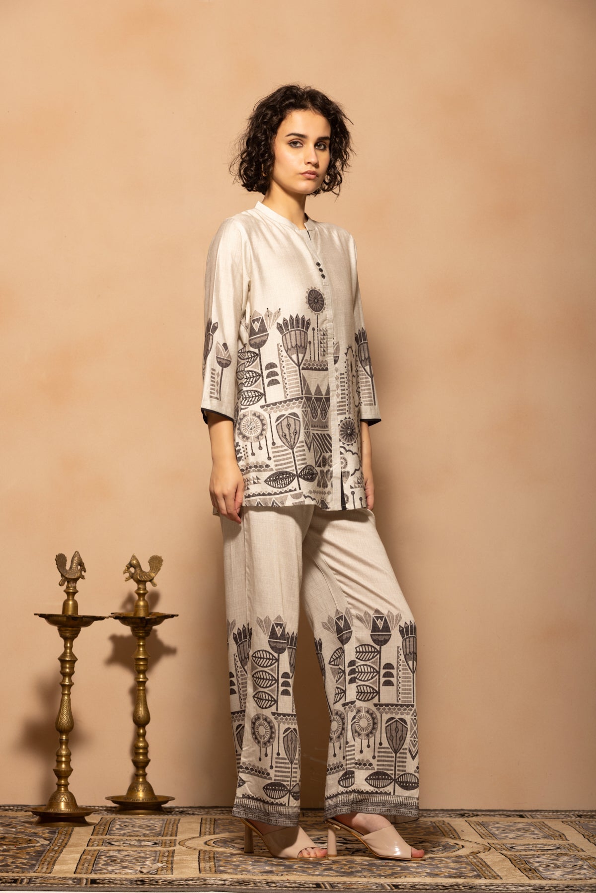 Grey Printed Co-Ord Set