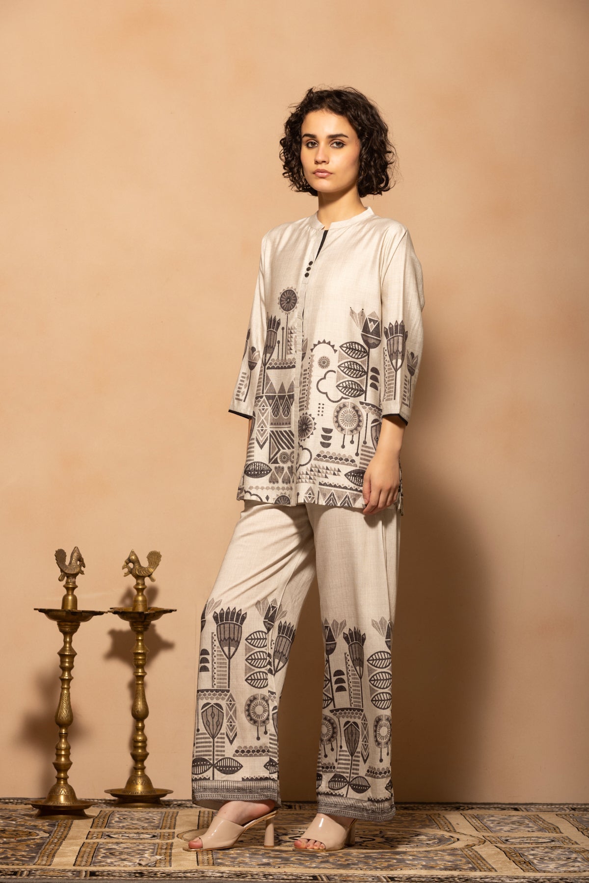 Grey Printed Co-Ord Set