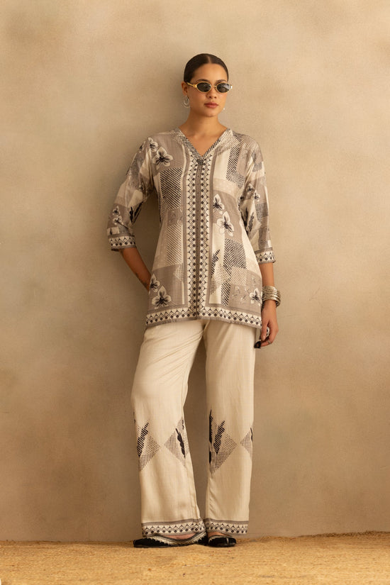 Grey Printed Co-Ord Set