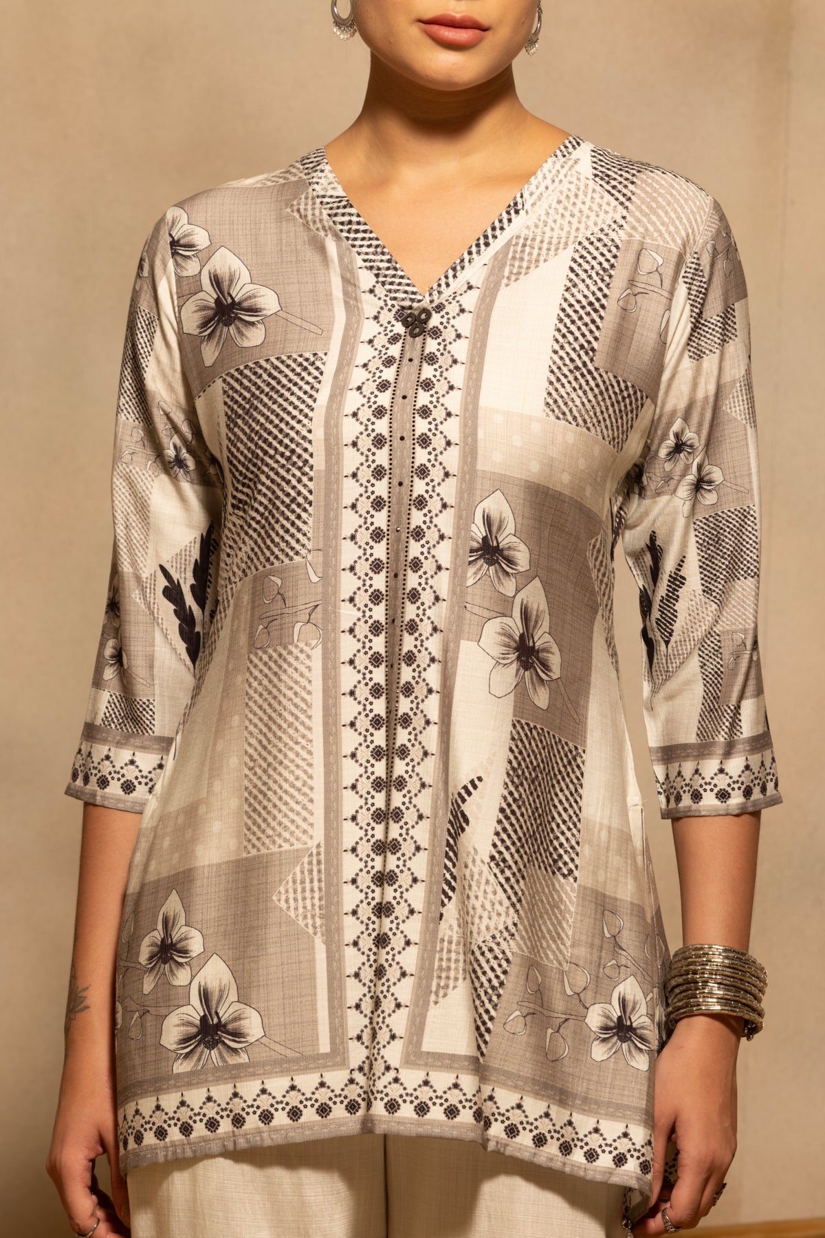 Grey Printed Co-Ord Set