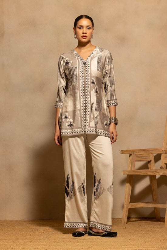 Grey Printed Co-Ord Set