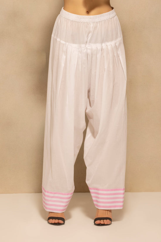 Pink Striped Printed Kurta 2 Pcs Set