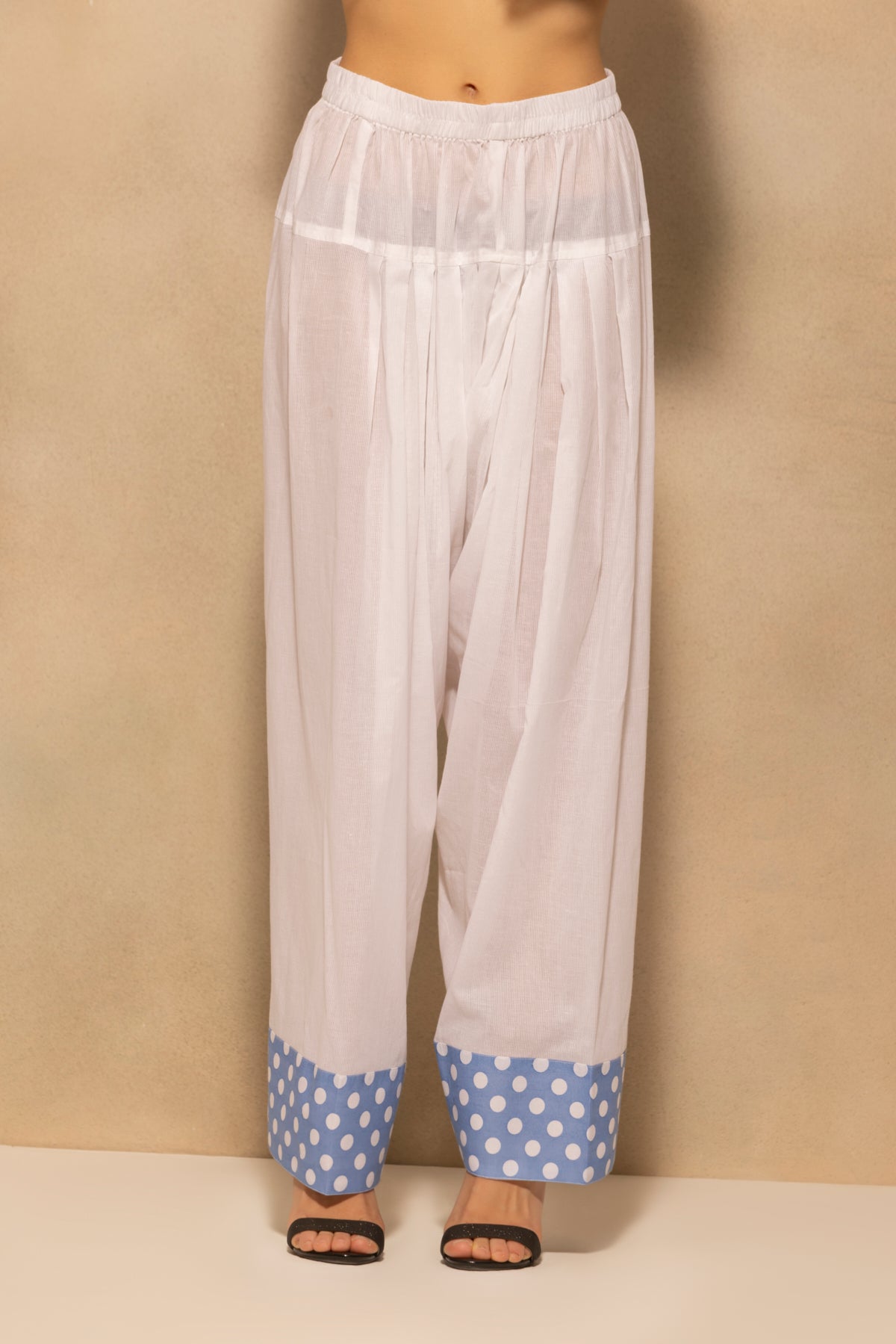 Blue Printed Polka Dot Co-Ord Set