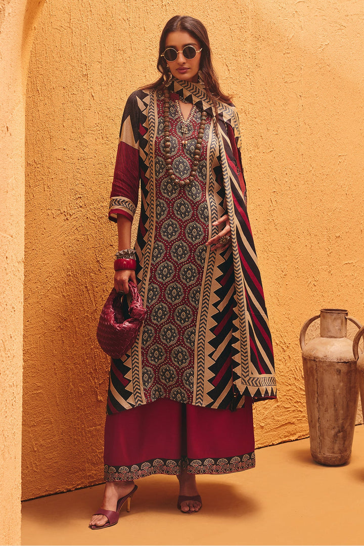 Multi Printed Kurta 3 Pcs Set