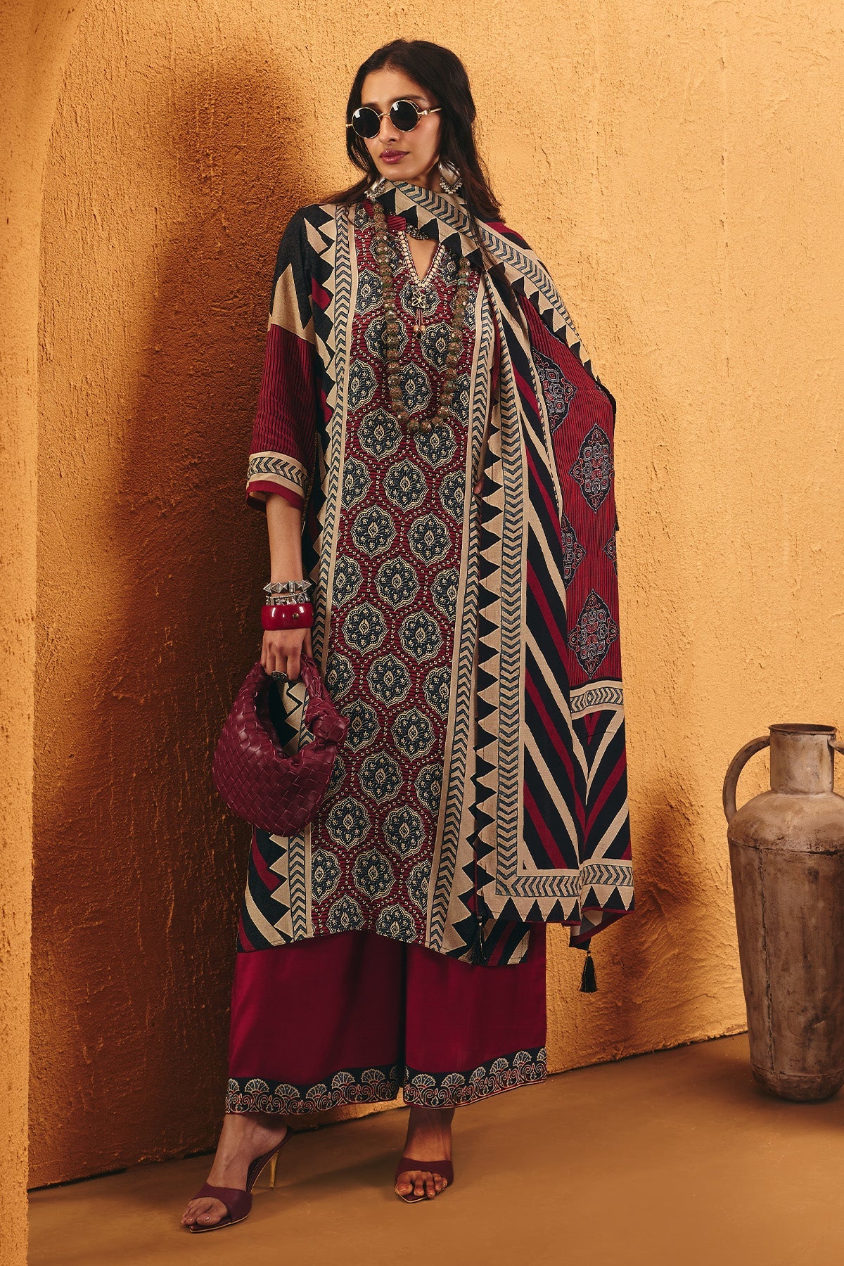 Multi Printed Kurta 3 Pcs Set
