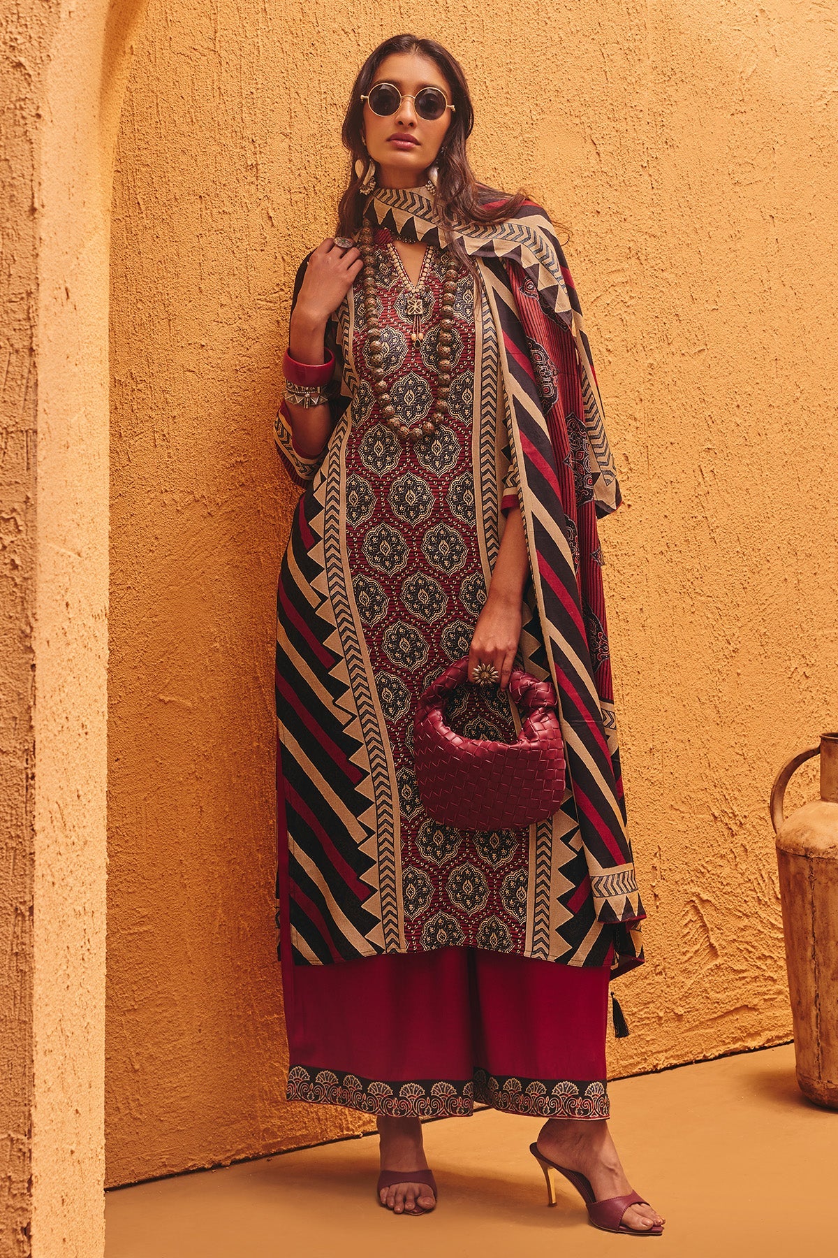 Multi Printed Kurta 3 Pcs Set