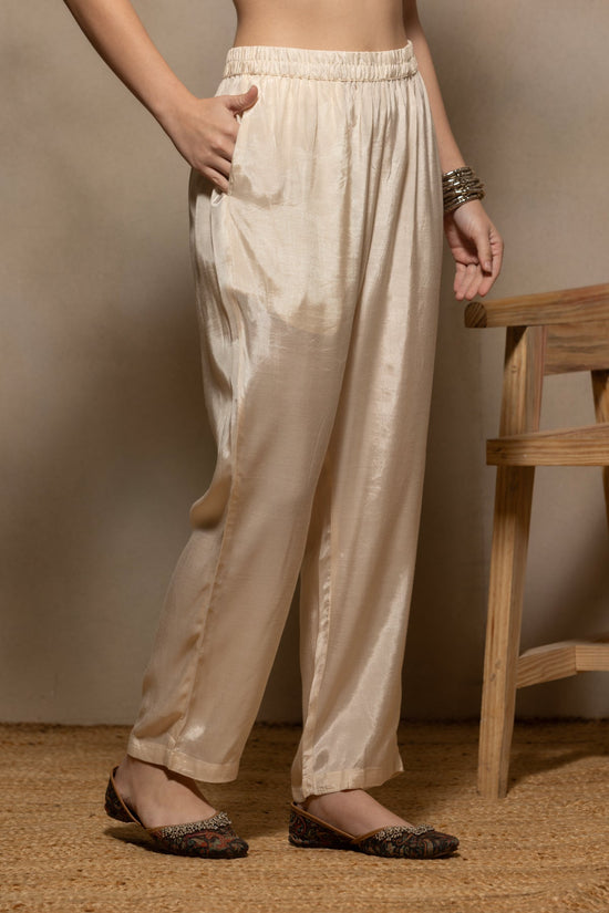 Cream Printed Kurta 3 Pcs Set